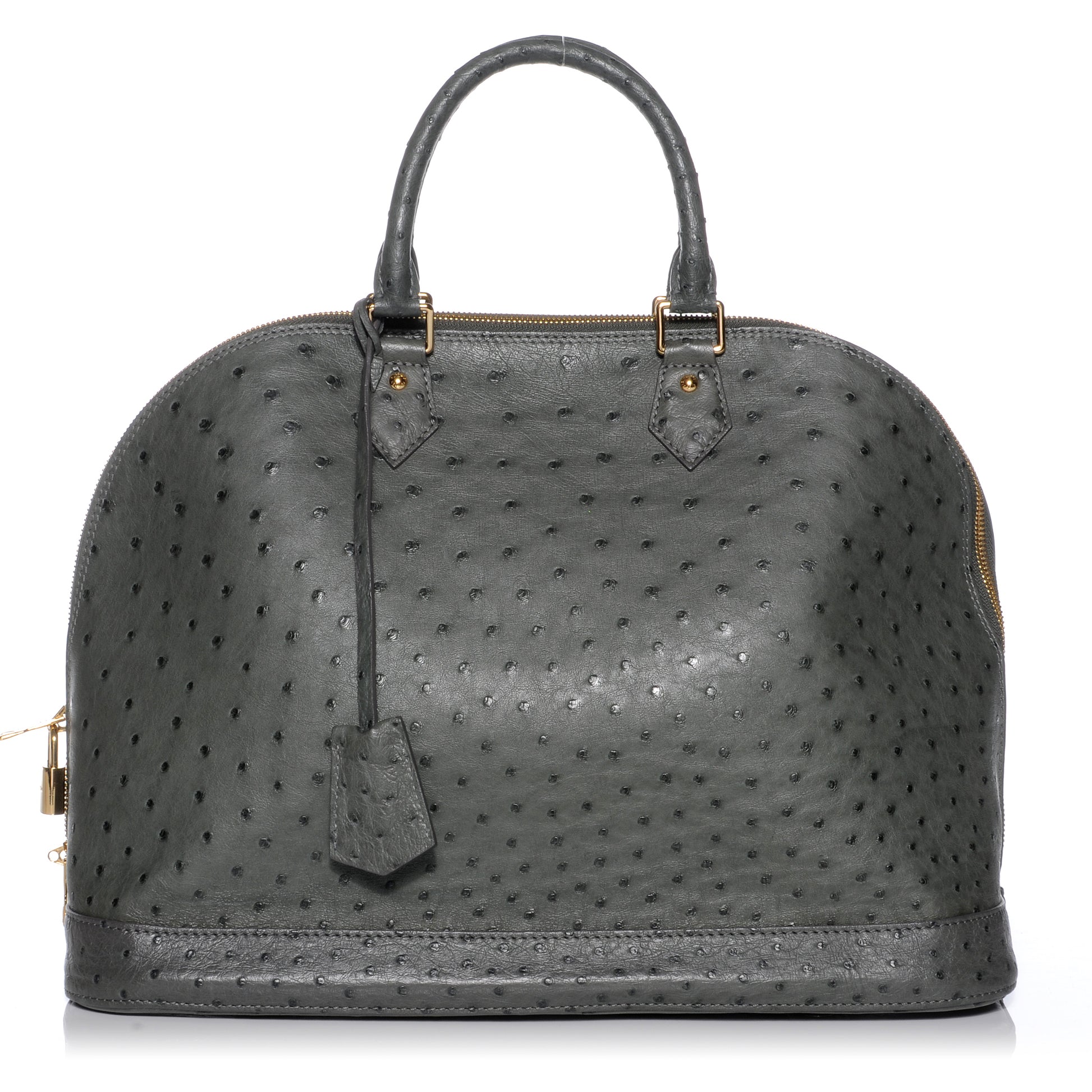 Louis Vuitton Ostrich Alma MM Gris 1 of 7