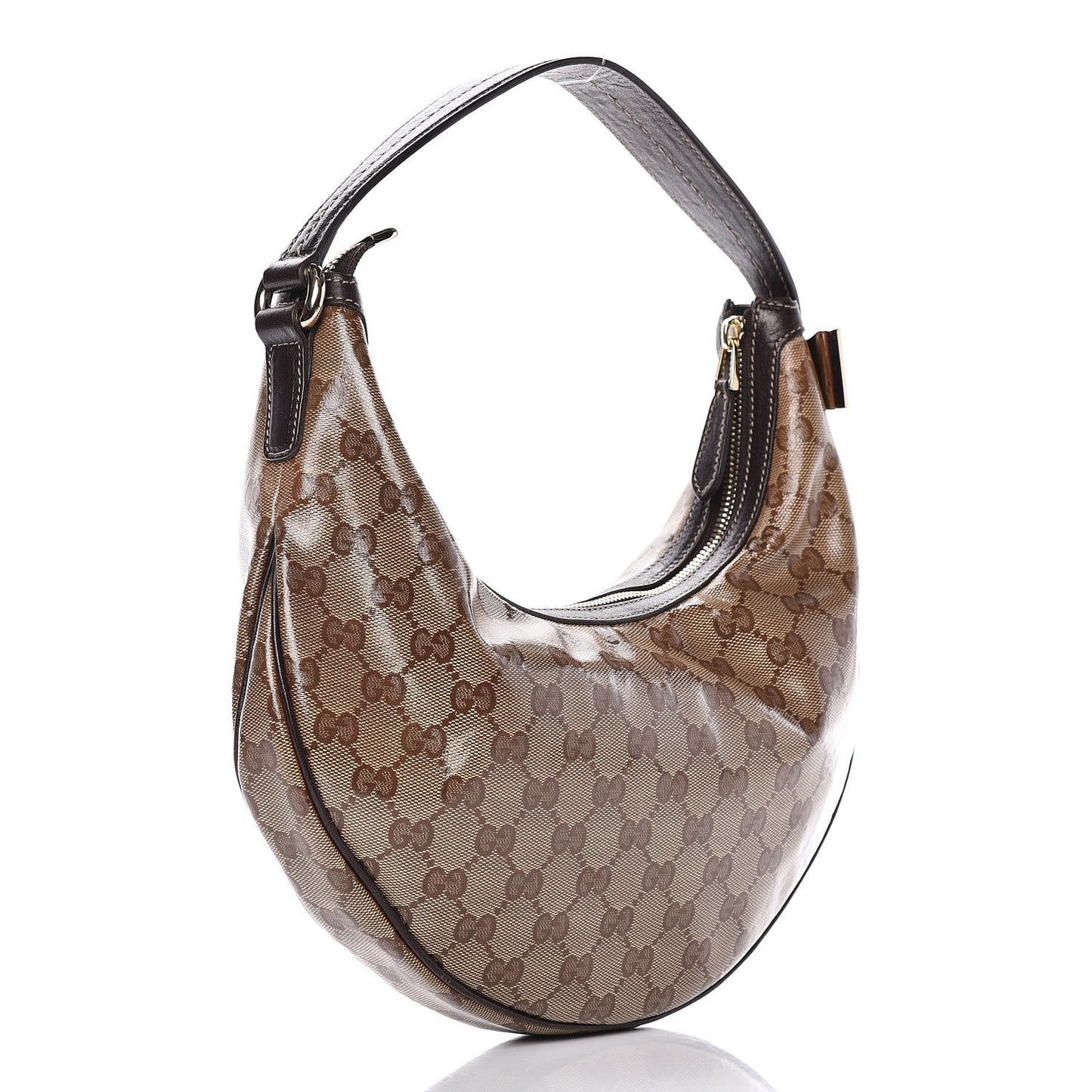 Crystal Monogram Duchessa Mini Hobo Brown