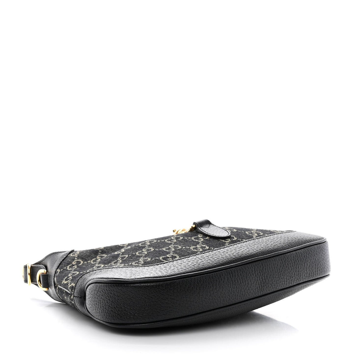 Jacquard Denim GG Monogram Small Jackie 1961 Hobo Black Ivory