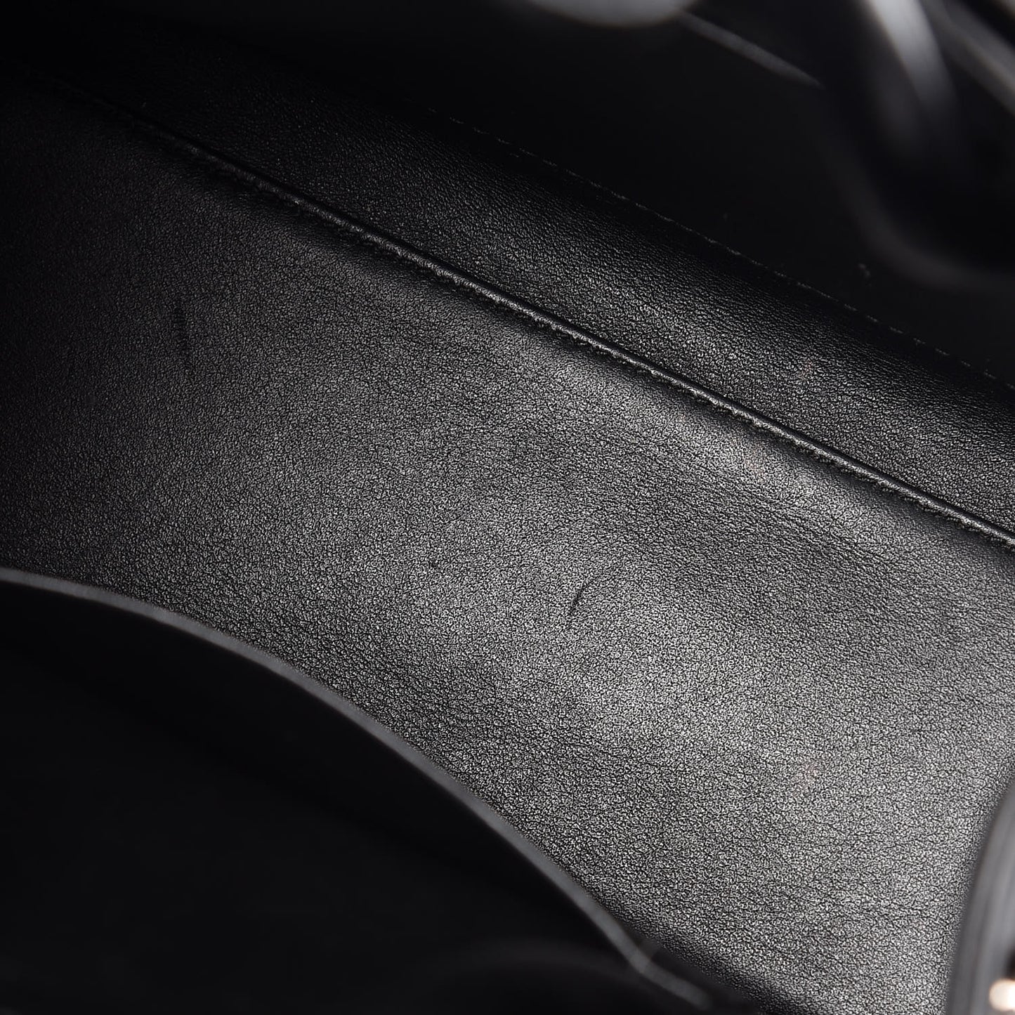 Grained Calfskin Mini Diorever Flap Black