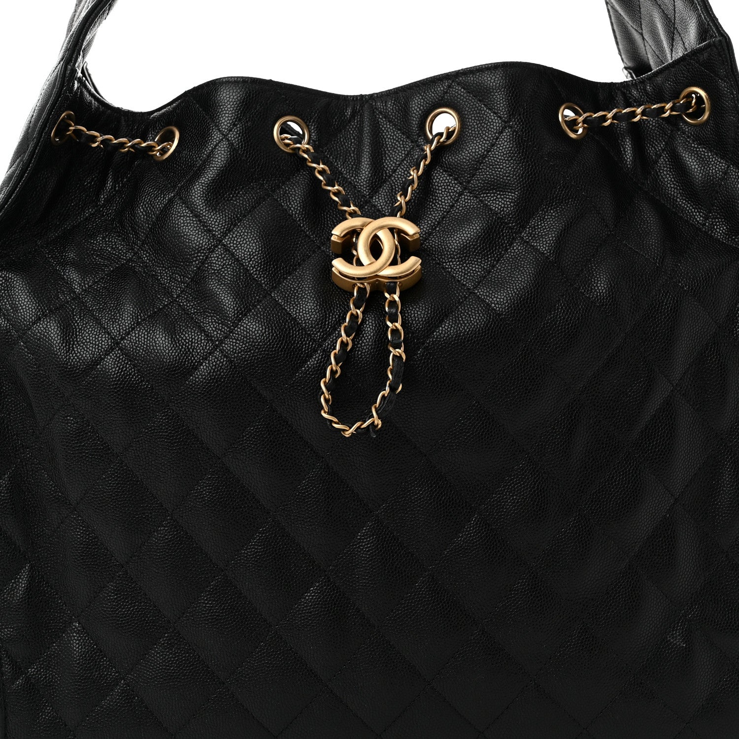 Chanel Caviar Quilted Medium Chanel 25 Handbag Black 9 of 12