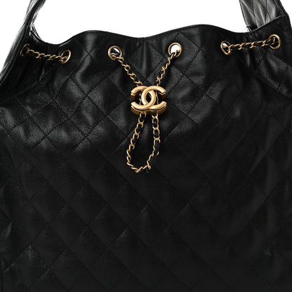 Chanel Caviar Quilted Medium Chanel 25 Handbag Black 9 of 12