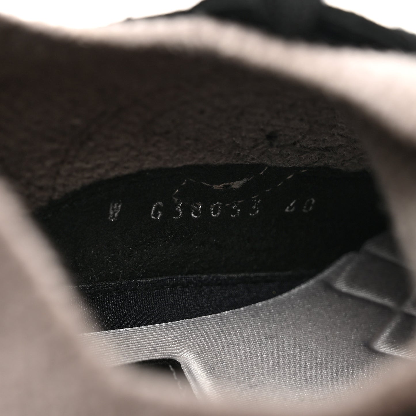 Fabric Suede Calfskin CC Sneakers 40 Grey Black