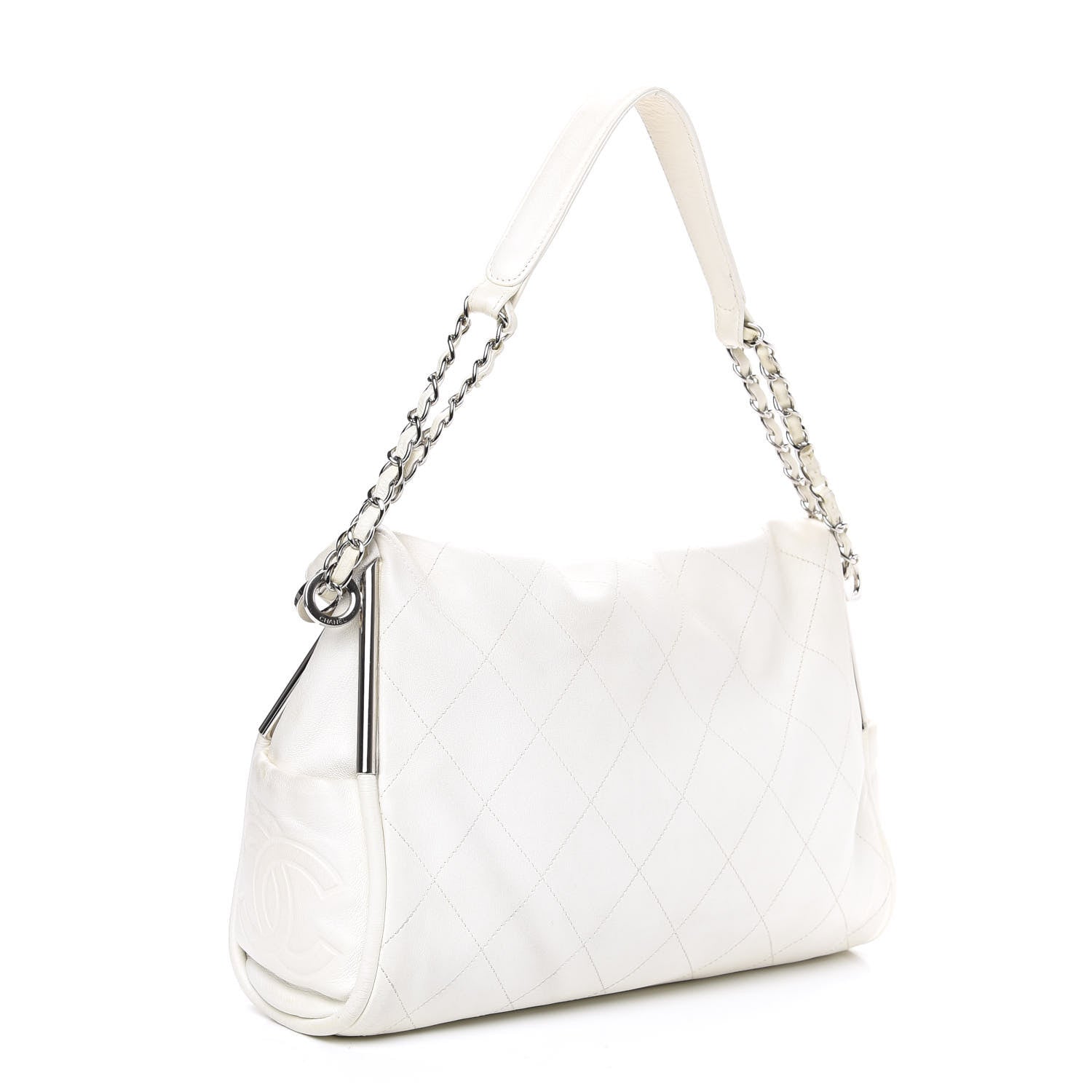 Chanel Lambskin Stitched Medium Ultimate Soft Tote White 2 of 11