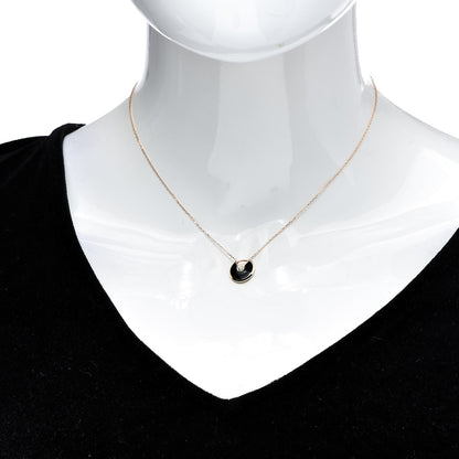 Cartier 18K Pink Gold Diamond Black Onyx XS Amulette de Cartier Pendant Necklace 2 of 5