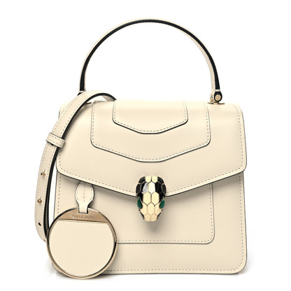Bulgari Calfskin Serpenti Forever Top Handle White 1 of 11