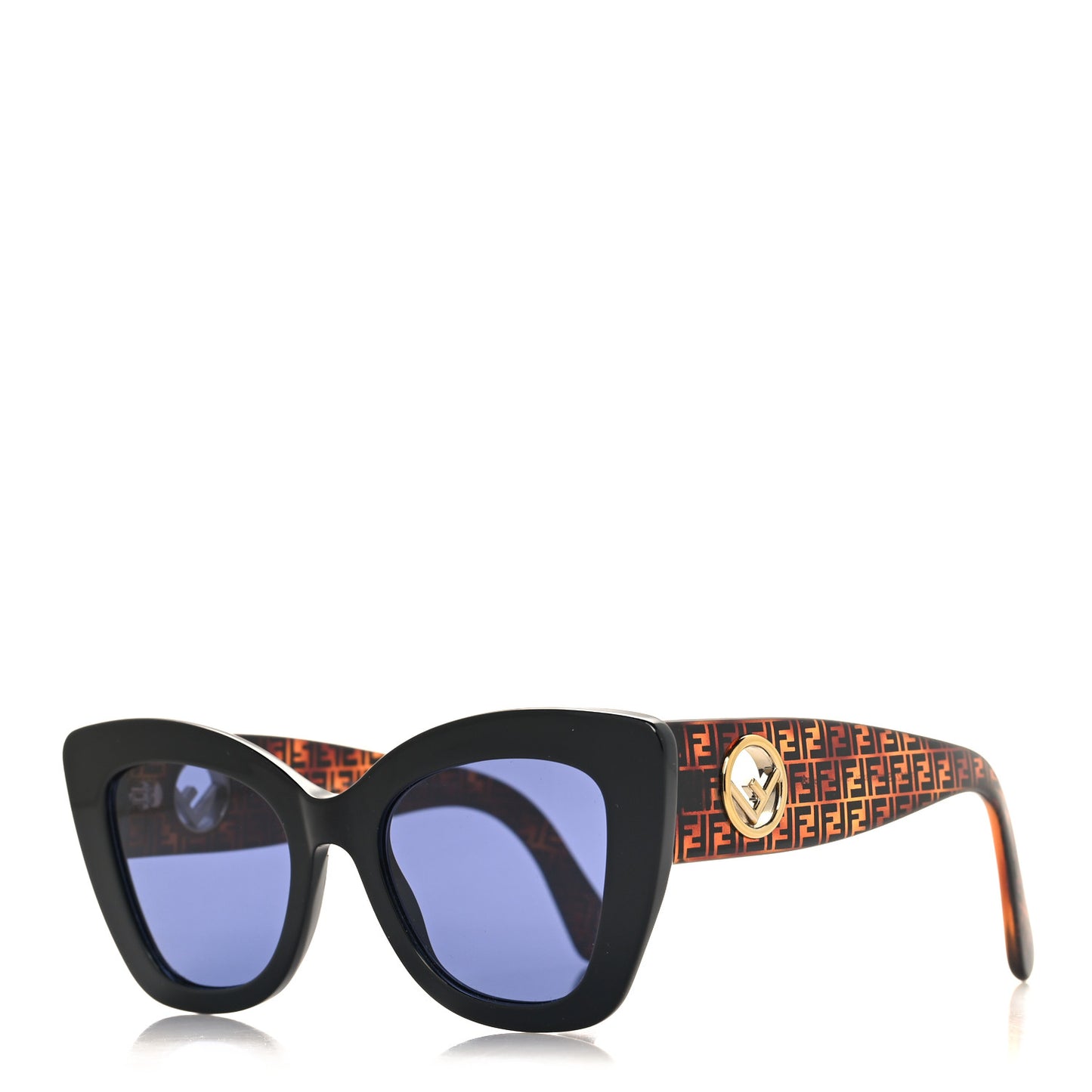 Acetate F is Fendi FF 51mm Cat Eye Sunglasses 0327/S Tortoise Camouflage