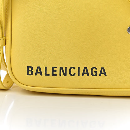 Balenciaga Shiny Day Calfskin Logo XS Triangle Duffle Jaune Black 10 of 10