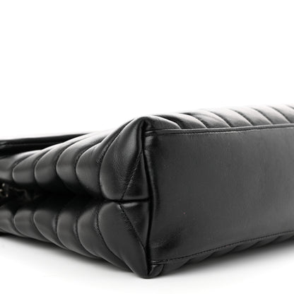 Saint Laurent Calfskin Y Quilted Monogram Medium Loulou Chain Satchel Black 9 of 11