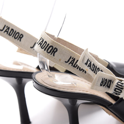 Christian Dior Patent Ribbon J'Adior Slingback 100mm Pumps 36.5 Black 10 of 12