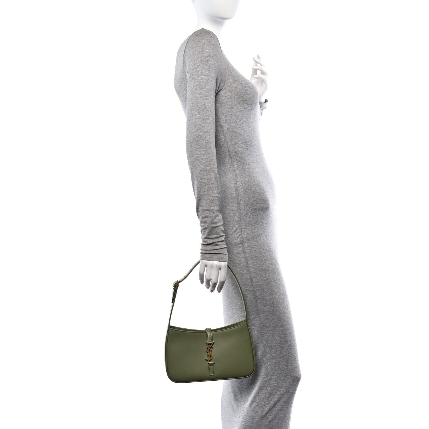 Saint Laurent Smooth Calfskin Le 5 A 7 Hobo Pistache 2 of 11