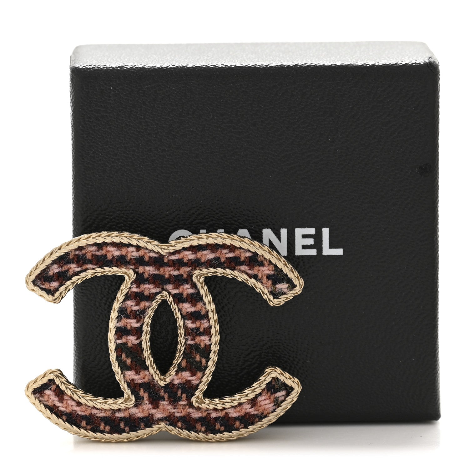 Chanel Tweed CC Brooch Gold Multicolor 1865646 – FASHIONPHILE