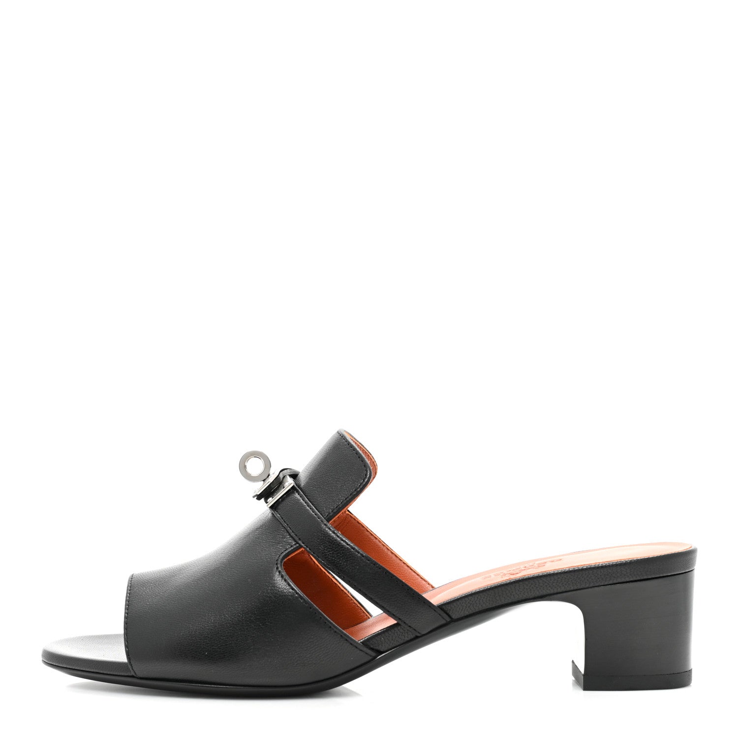 Hermes Goatskin Candy Sandals 37.5 Black 1 of 9