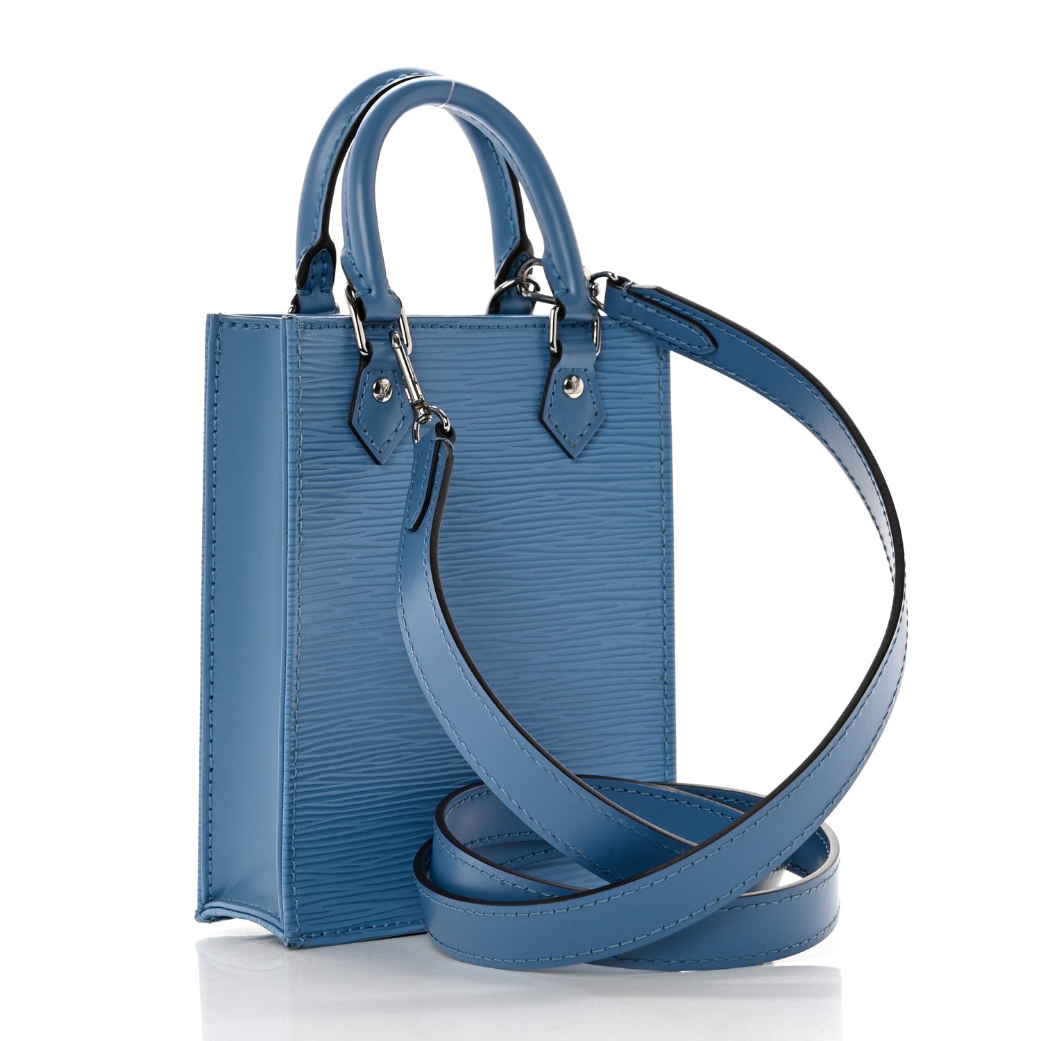 Louis Vuitton Epi Petit Sac Plat Bleuet 3 of 8