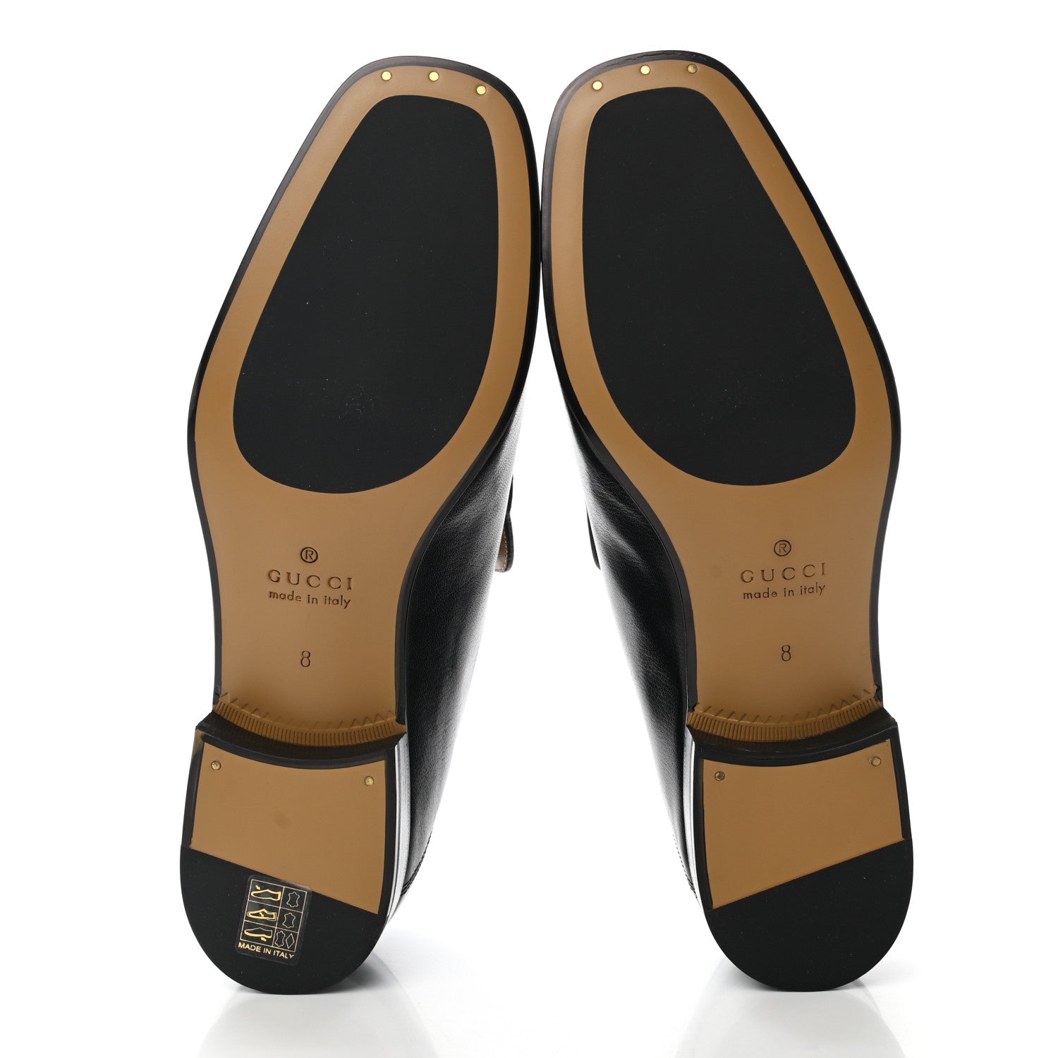 Gucci Goatskin Mens Horsebit Loafers 8 Black 5 of 10