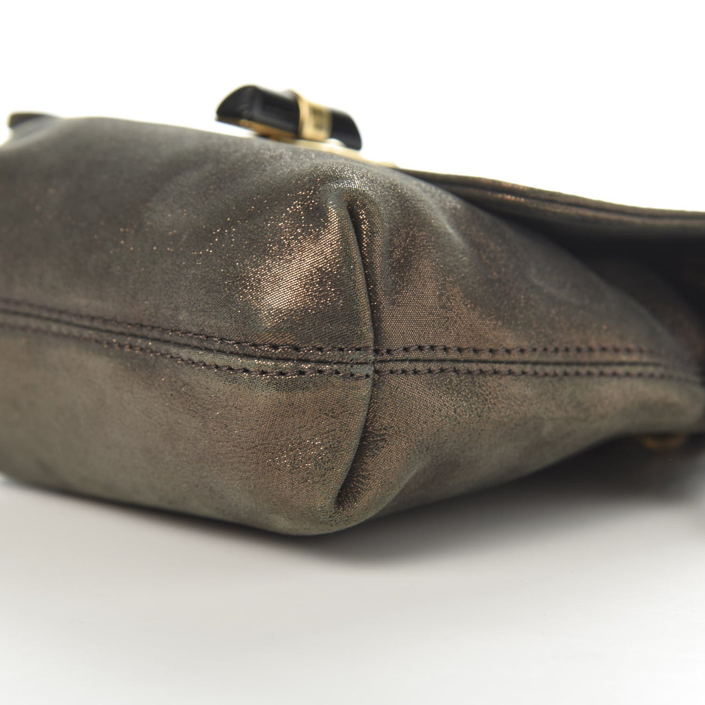 Metallic Lambskin Mini Happy Pop Crossbody Bronze