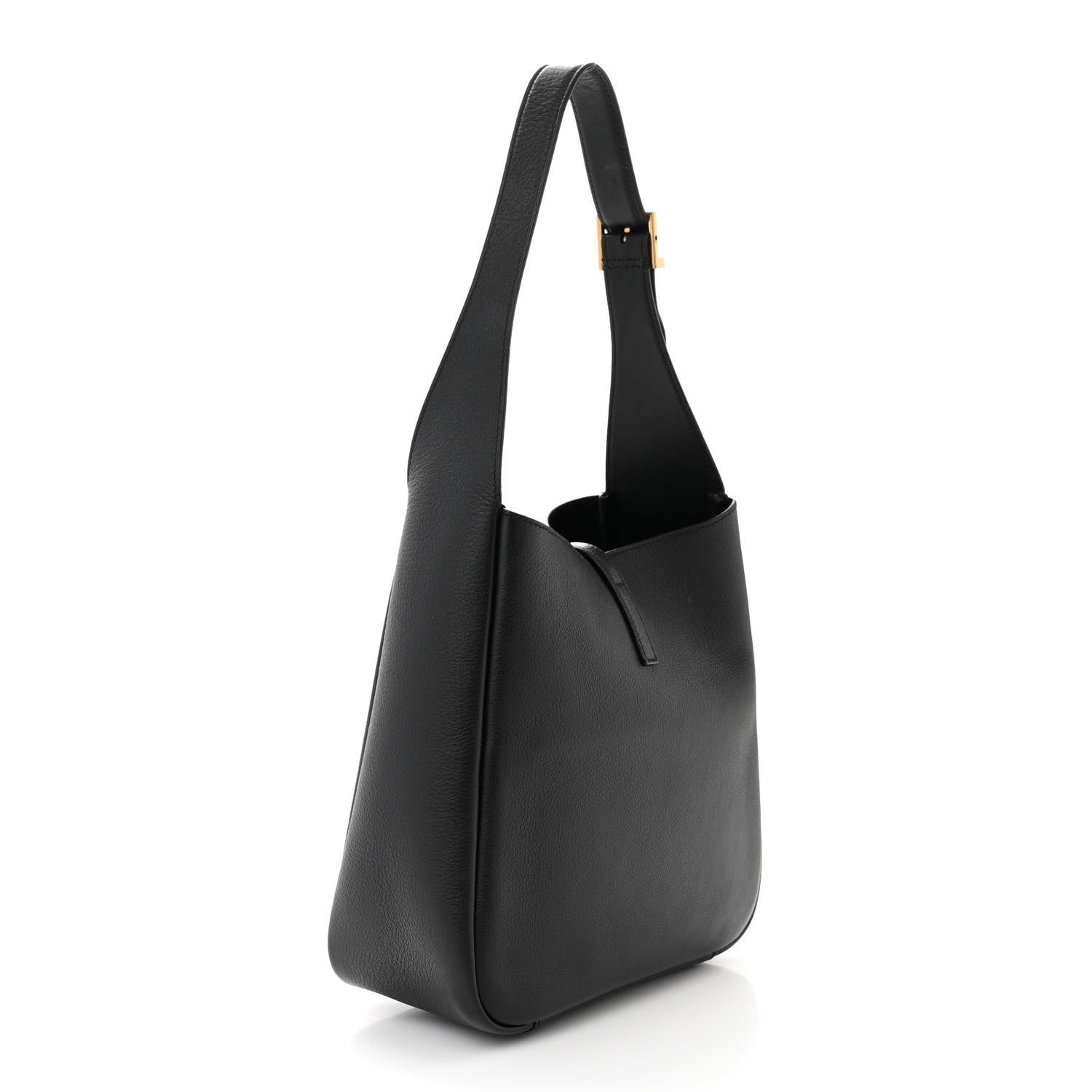 Saint Laurent Smooth Calfskin Small Le 5 A 7 Soft Hobo Black 3 of 11