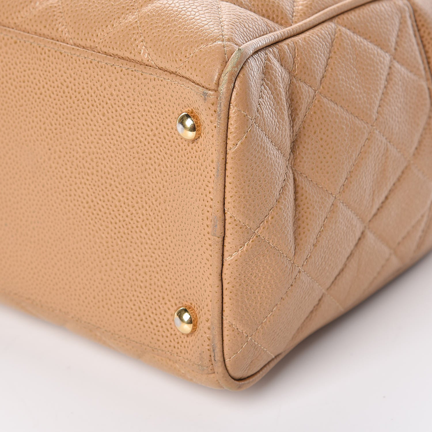 Chanel Caviar Quilted Large Bowler Bag Beige 21 of 21