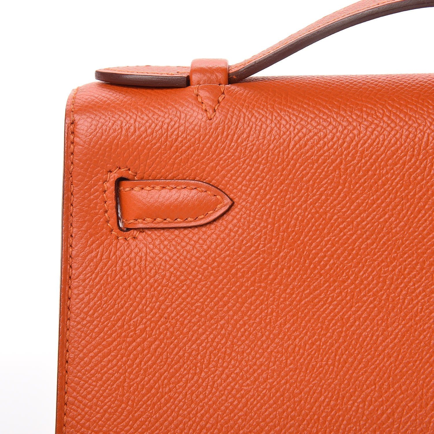 Hermes Epsom Kelly Pochette Clutch Feu 12 of 27