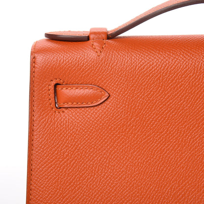 Hermes Epsom Kelly Pochette Clutch Feu 12 of 27
