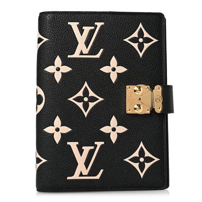 Louis Vuitton Empreinte Monogram Giant Paul Notebook Cover MM Black Beige 1 of 7