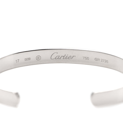 Cartier 18K White Gold LOVE Cuff Bracelet 17 4 of 4
