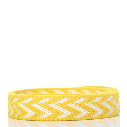 Hermes Toile Swift 25mm Sangle ZigZag Shoulder Strap Jaune de Naples White 2 of 3