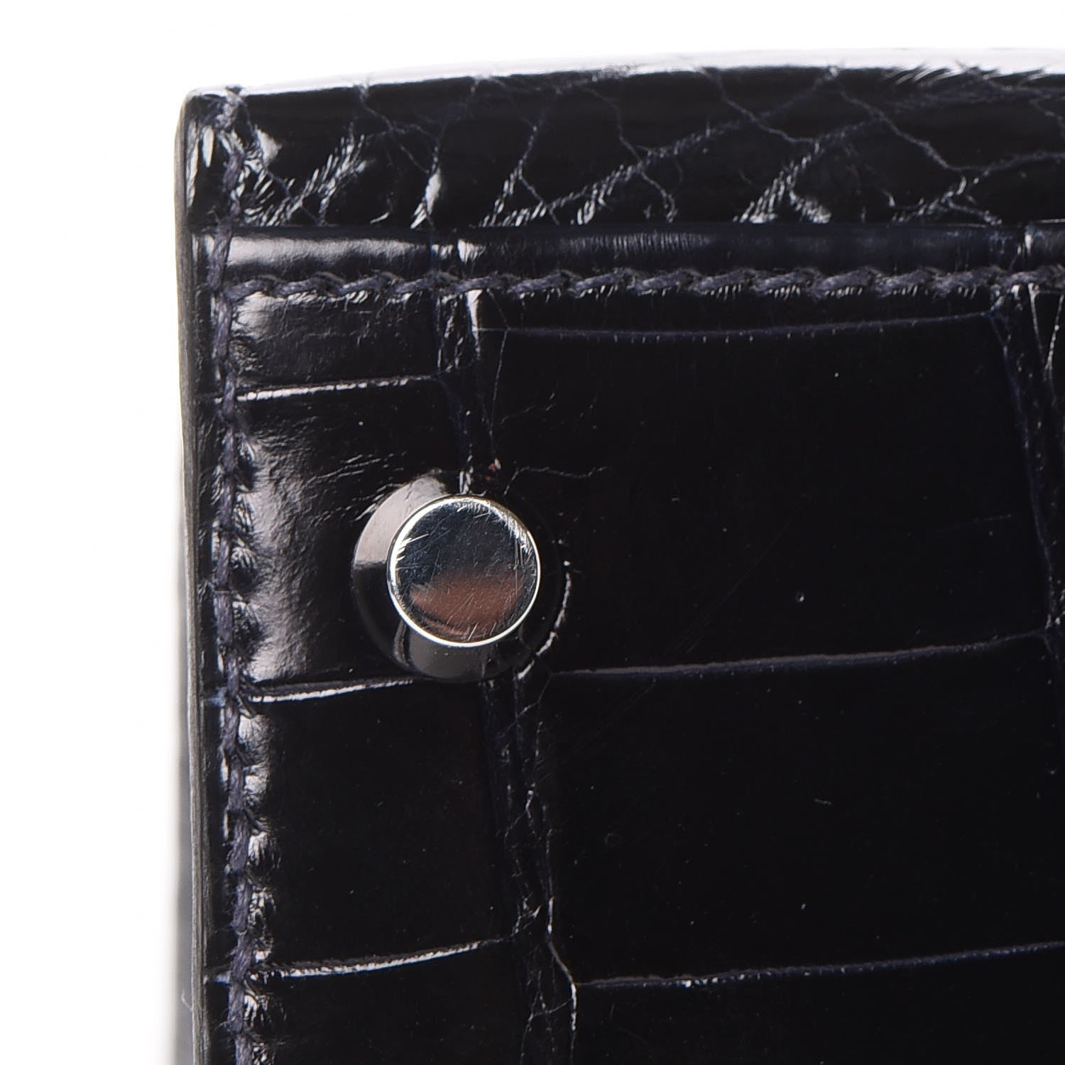 Hermes Shiny Niloticus Crocodile Kelly Sellier 32 15 of 36