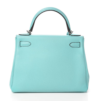 Hermes Togo Kelly Retourne 28 Bleu Atoll 2 of 39