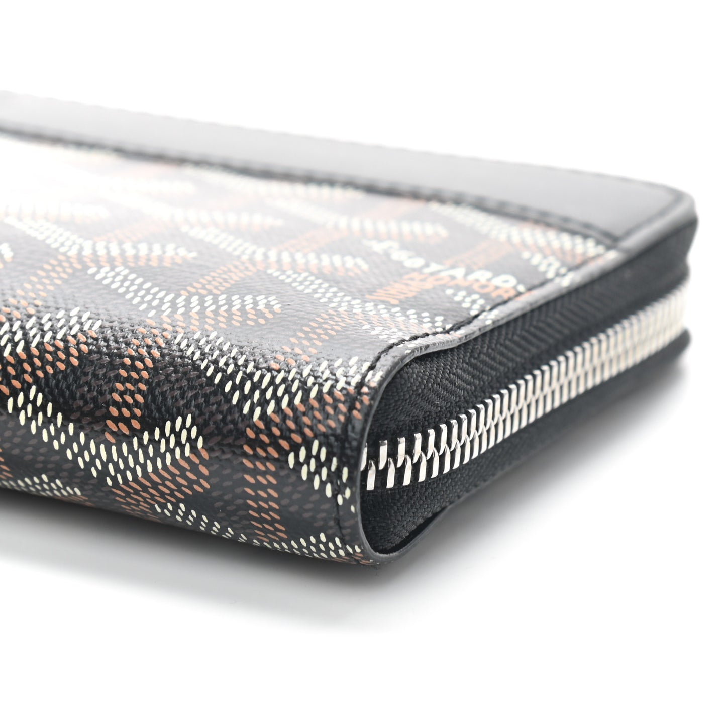 Goyardine Matignon Zip Around GM Wallet Black