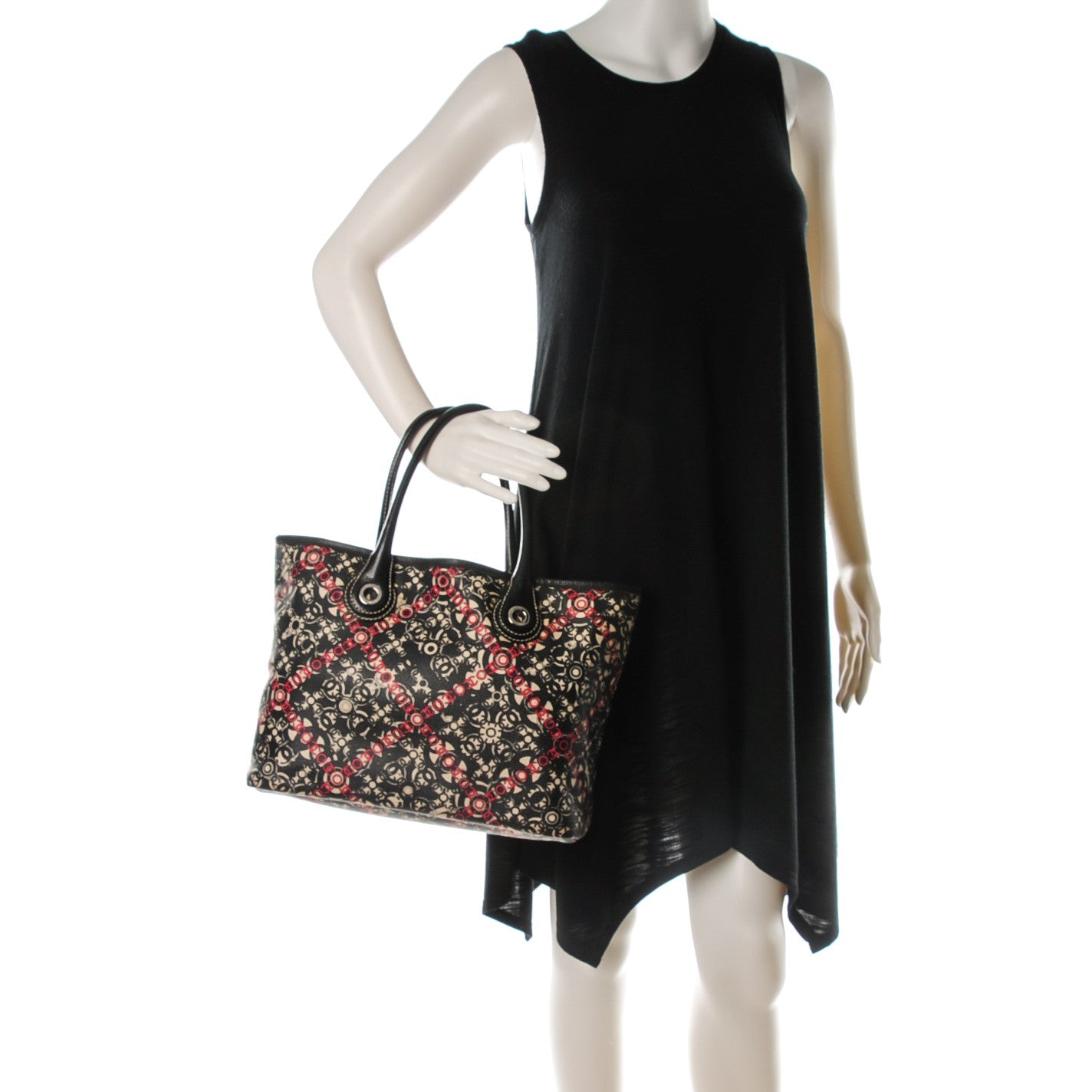Chanel Coated Canvas Coco Tote Black 2 of 8
