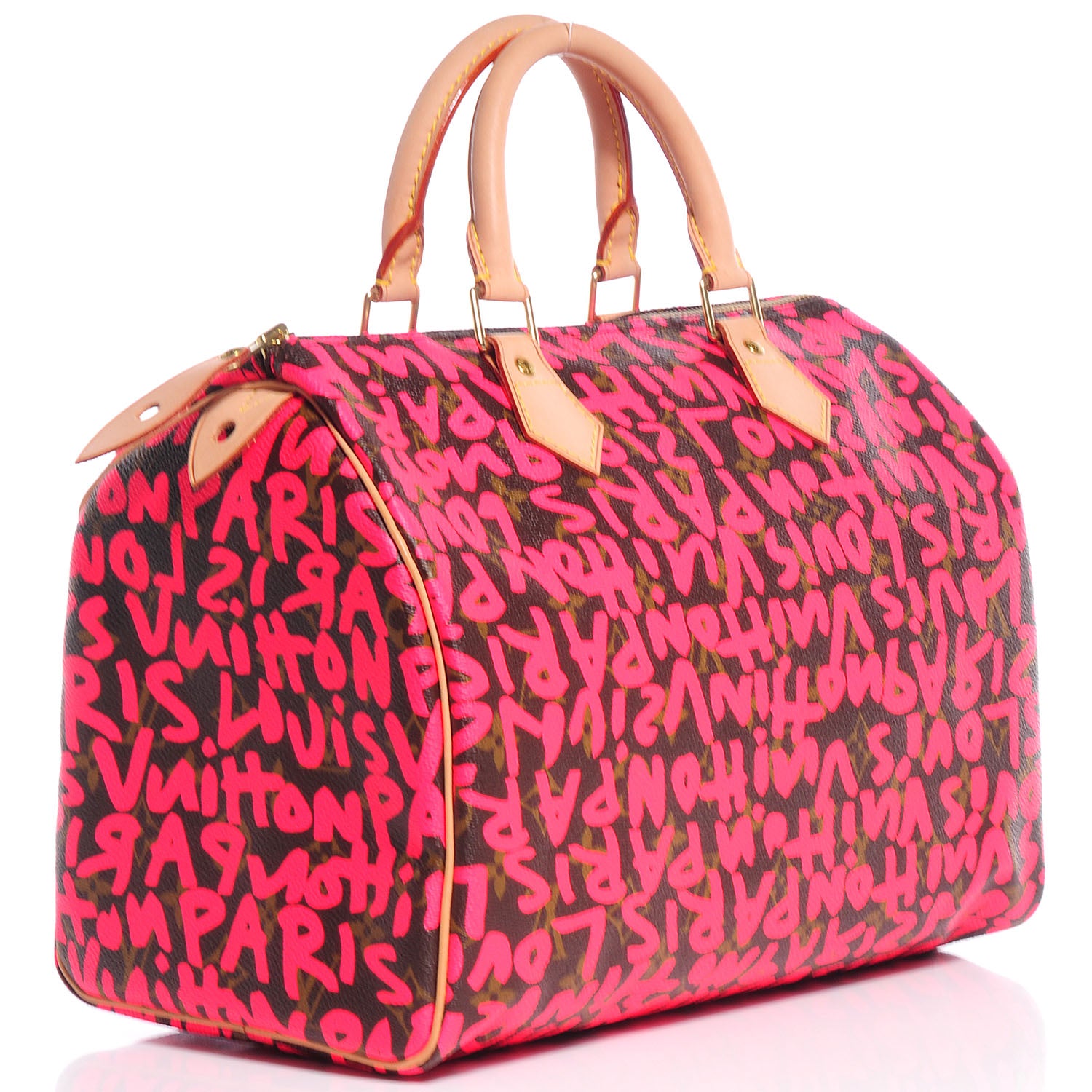 Louis Vuitton Monogram Graffiti Speedy 30 Fuchsia 3 of 7