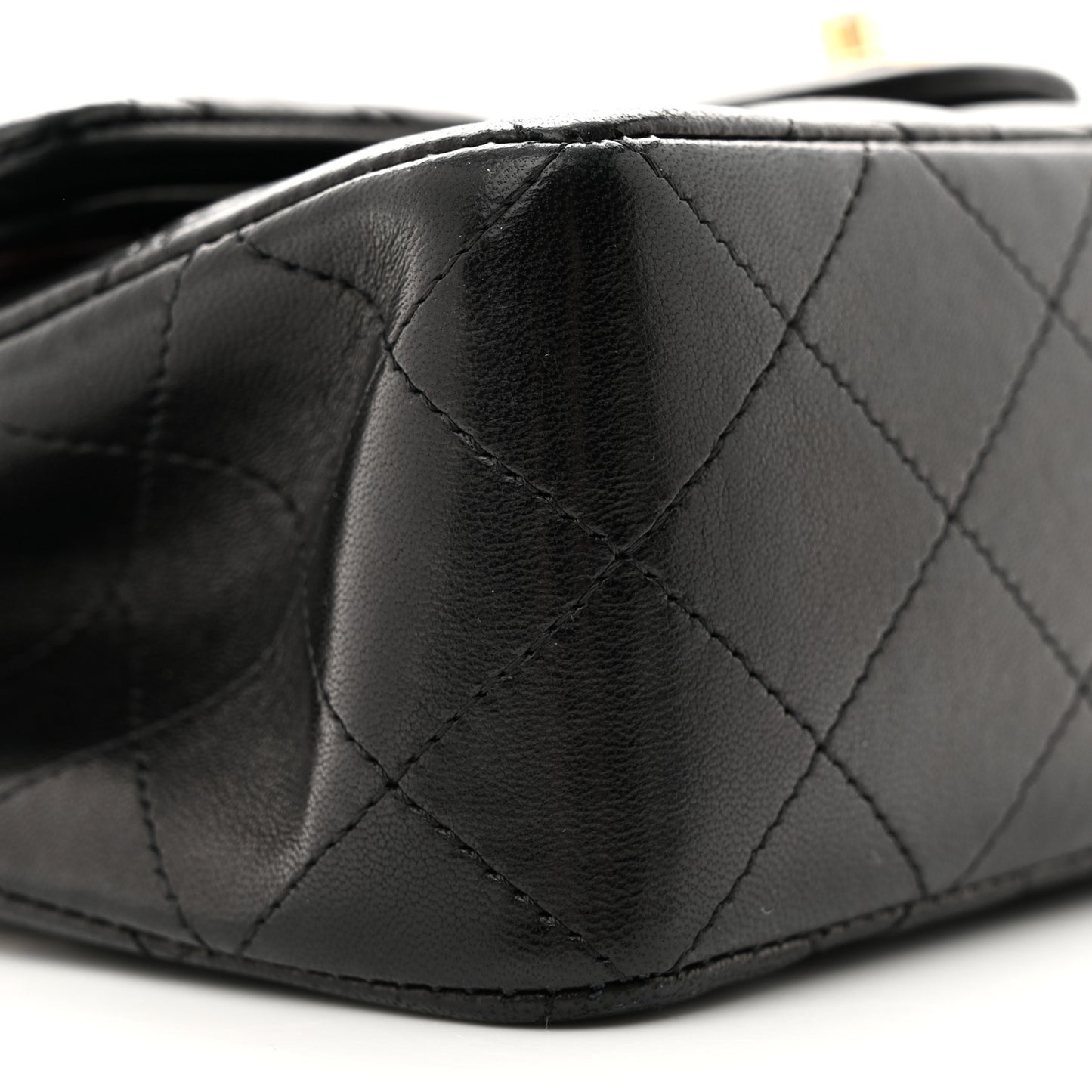 Lambskin Quilted Small Double Flap Black