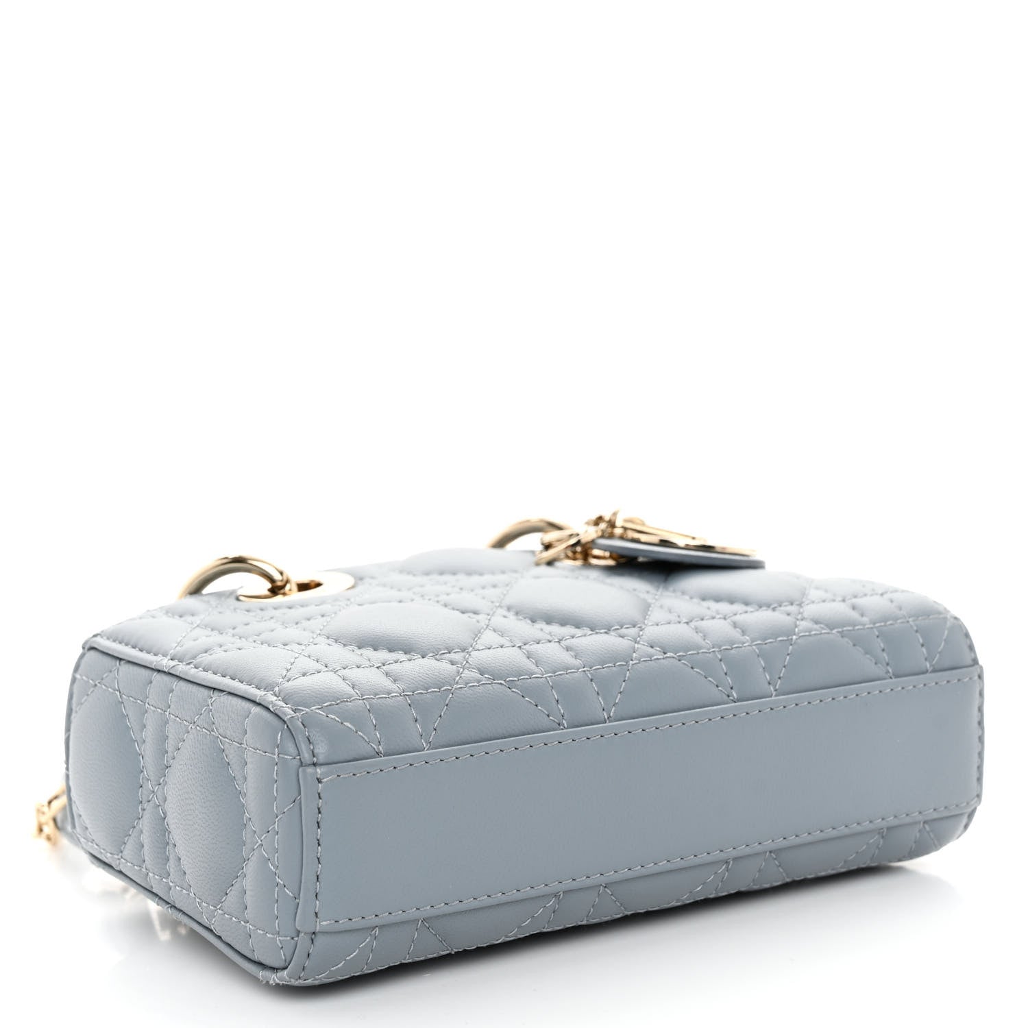 Christian Dior CHRISTIAN DIOR Lambskin Cannage Micro Lady D-Joy Cloud Blue 4 of 11