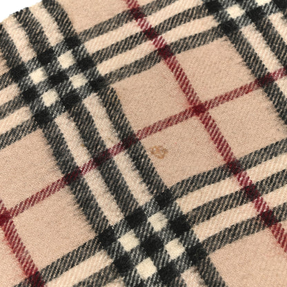 Burberry Cashmere Check Fringe Scarf Archive Beige 5 of 5