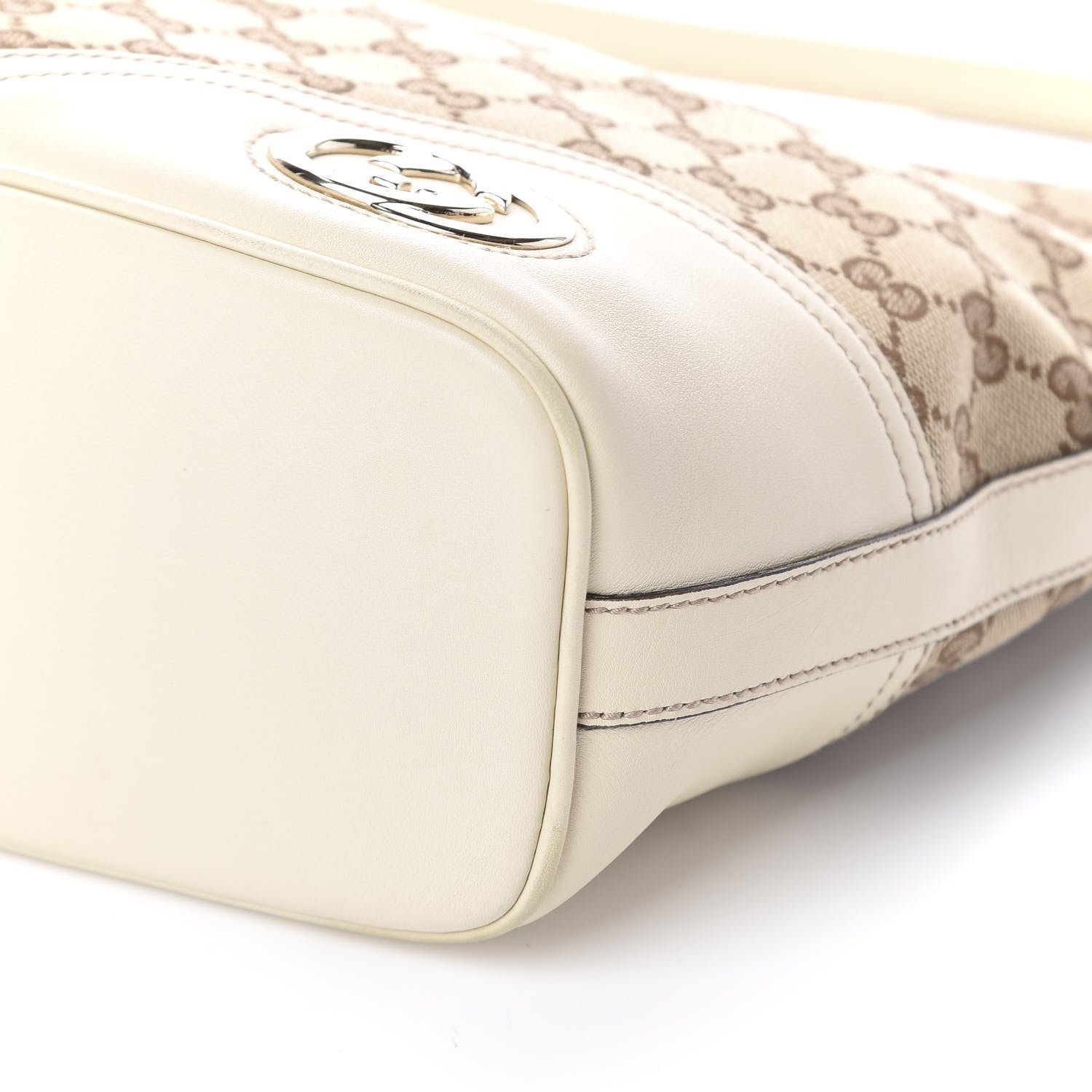 Gucci Monogram Medium New Britt Hobo Off White 6 of 8