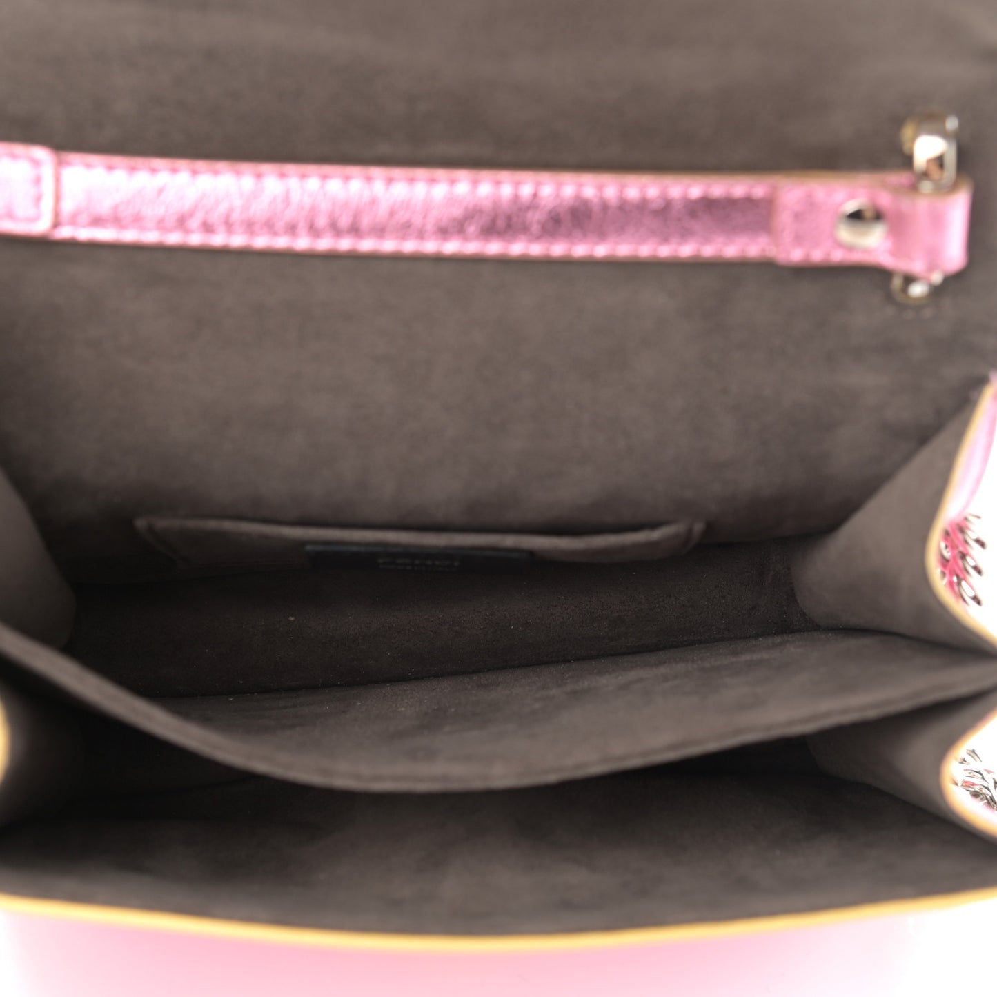 Vitello Catalan Mirror Scalloped Multi Studded Small Kan I Shoulder Bag Fuxia Chiaro