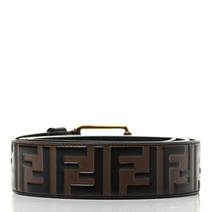 Fendi Vitello Century Bi-Color FF 1974 Embossed Belt 105 42 Maya Black 2 of 5
