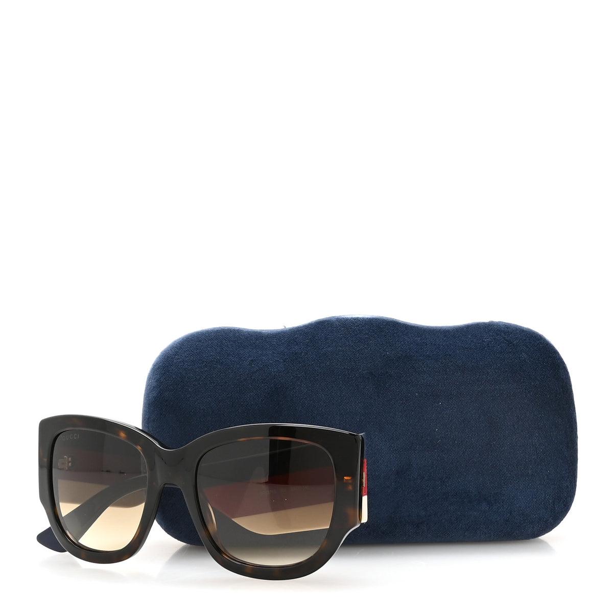 Acetate Web Oversized Frame Rectangle Sunglasses GG0276S Tortoiseshell
