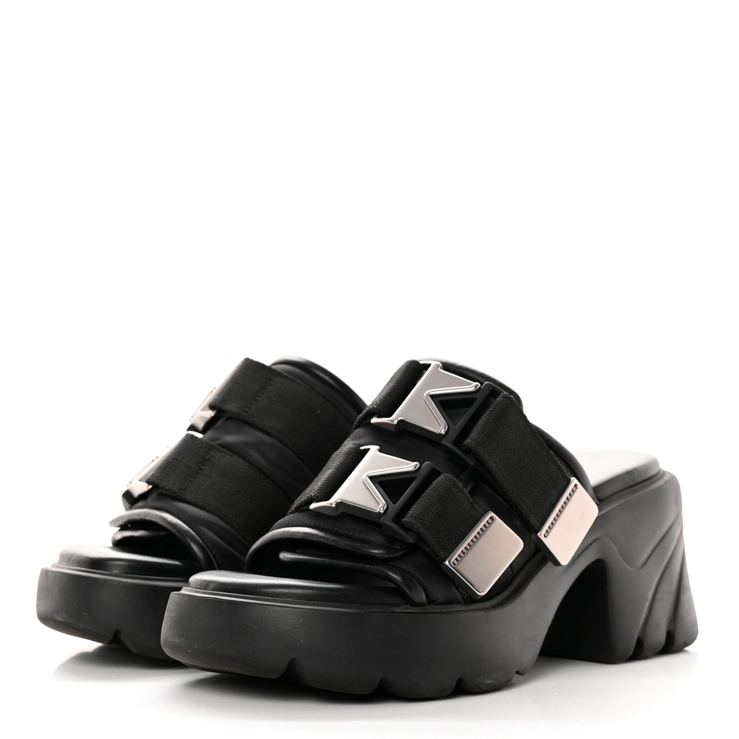 Nappa Flash 80mm Sandals 38 Black