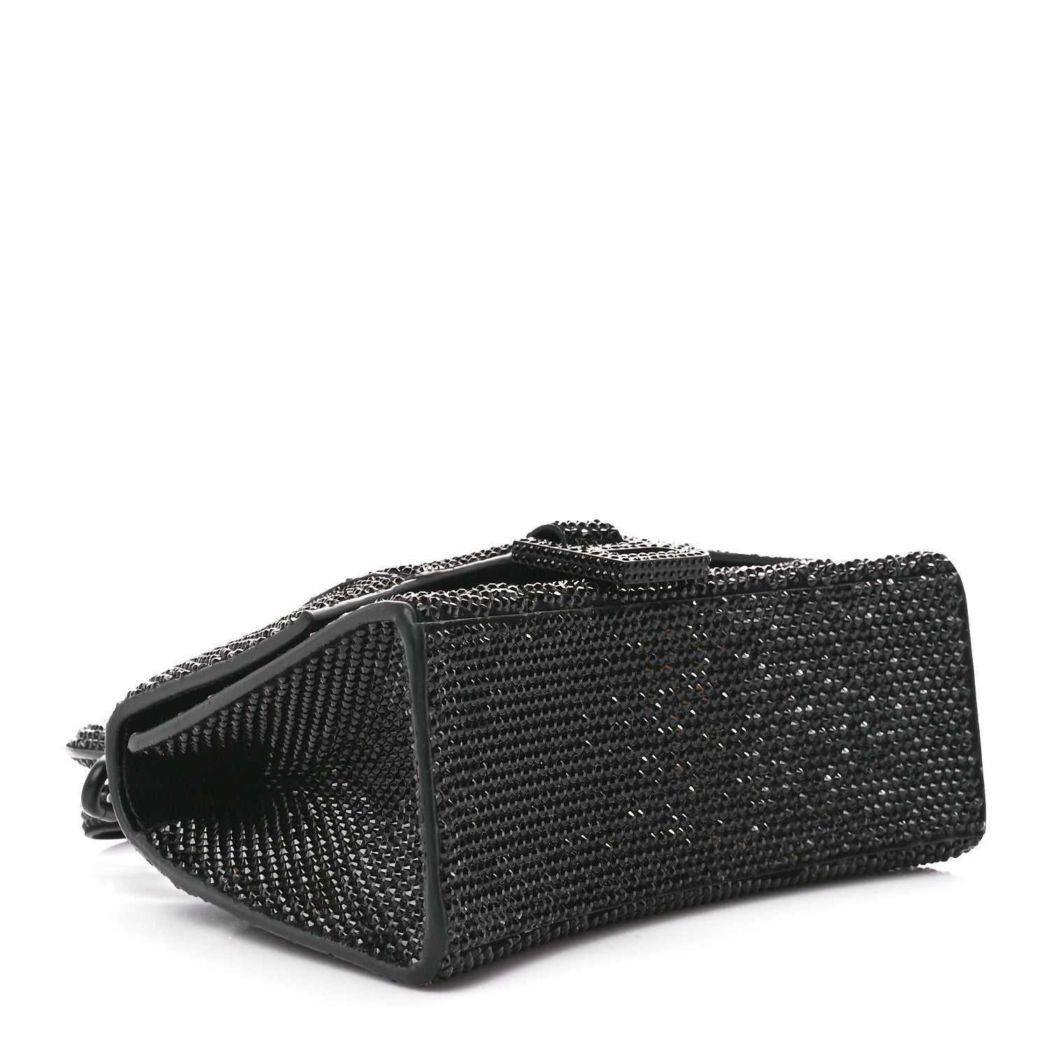 Balenciaga Strass Suede Hourglass Top Handle Bag XS Black Jet 4 of 11