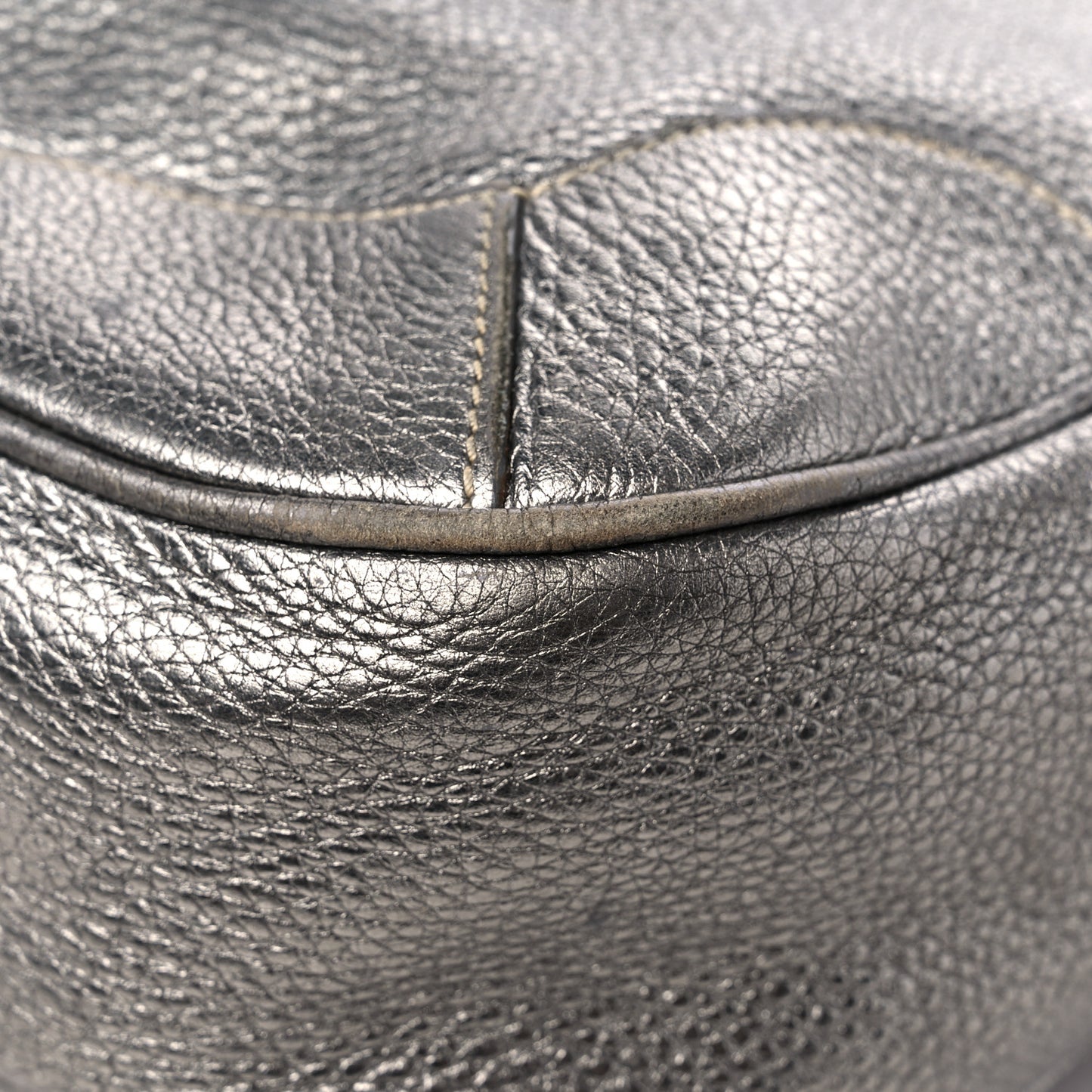 Metallic Vitello Daino Tote