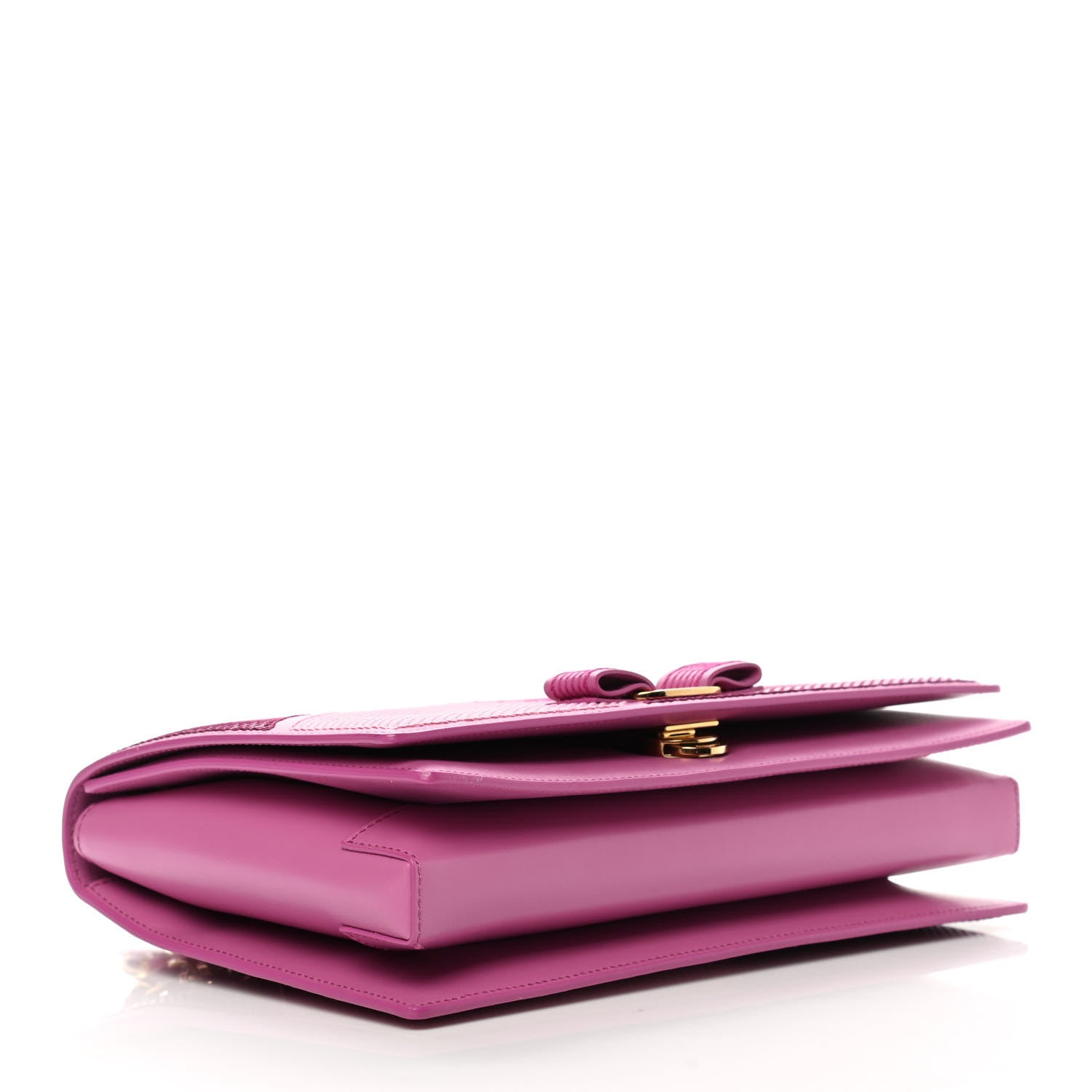 Salvatore Ferragamo Stitched Calfskin Medium Ginny Shoulder Bag Pink 4 of 11