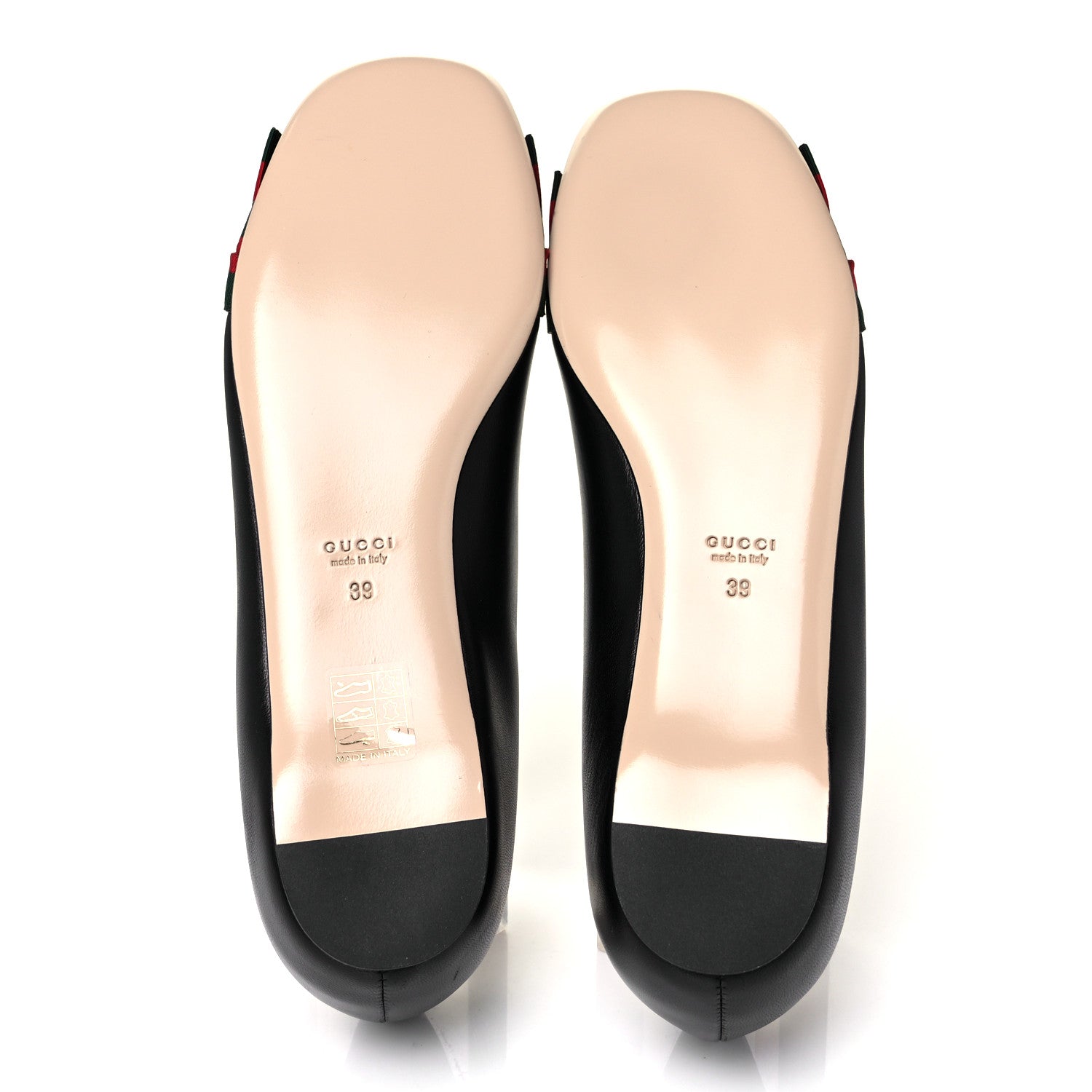 Gucci Calfskin Web Ballerina Flat 39 Black 5 of 9