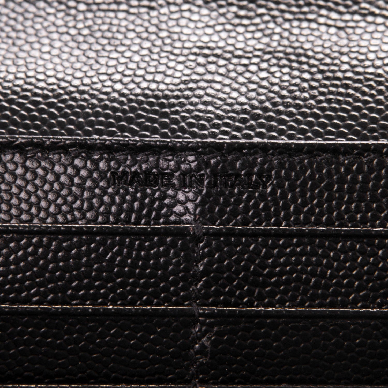 Saint Laurent Grain De Poudre Studded Classic Marquage Flap Wallet Black 7 of 8