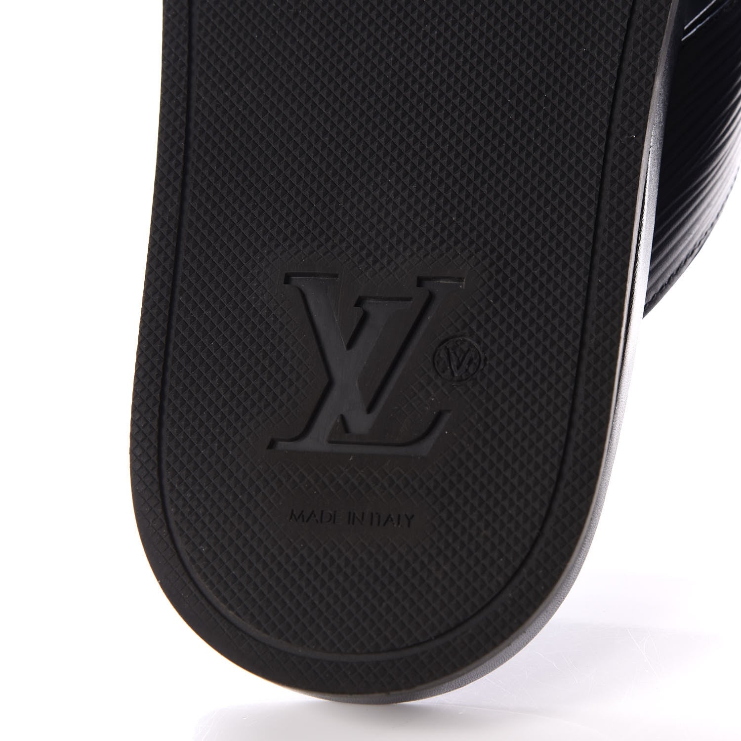 Louis Vuitton Epi Mens Mirabeau Thong Sandals 8 Black Indigo 6 of 8