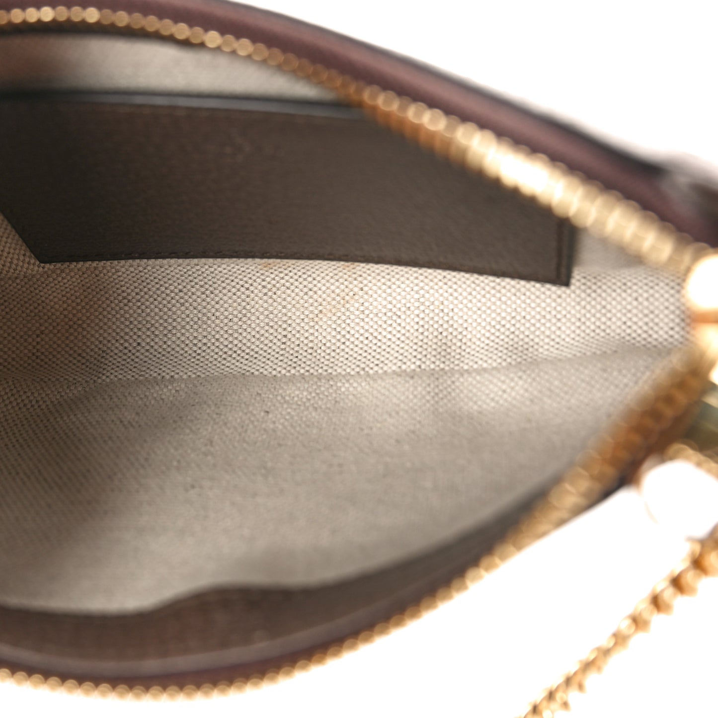 GG Supreme Monogram Textured Dollar Calfskin Mini Ophidia Chain Bag Beige Ebony