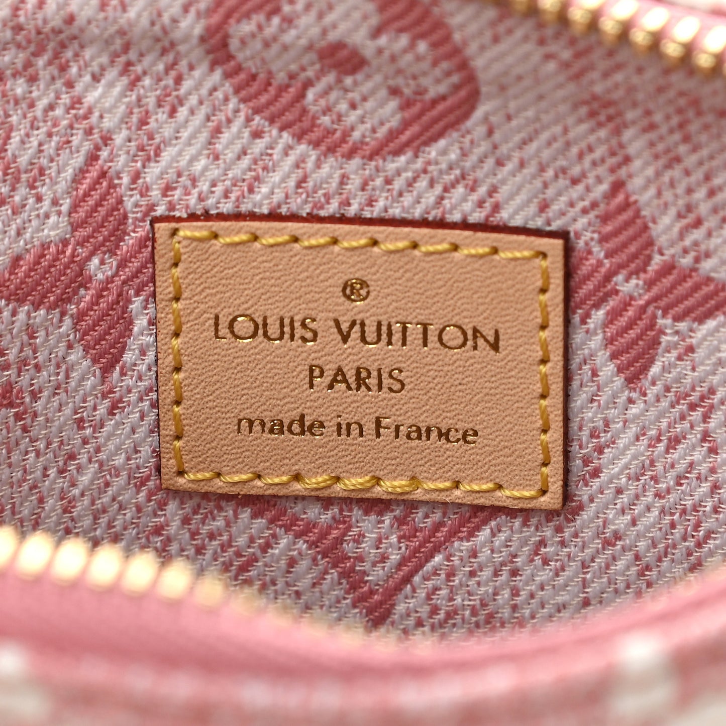 Monogram Jacquard Denim Nano Speedy Bandouliere Pink