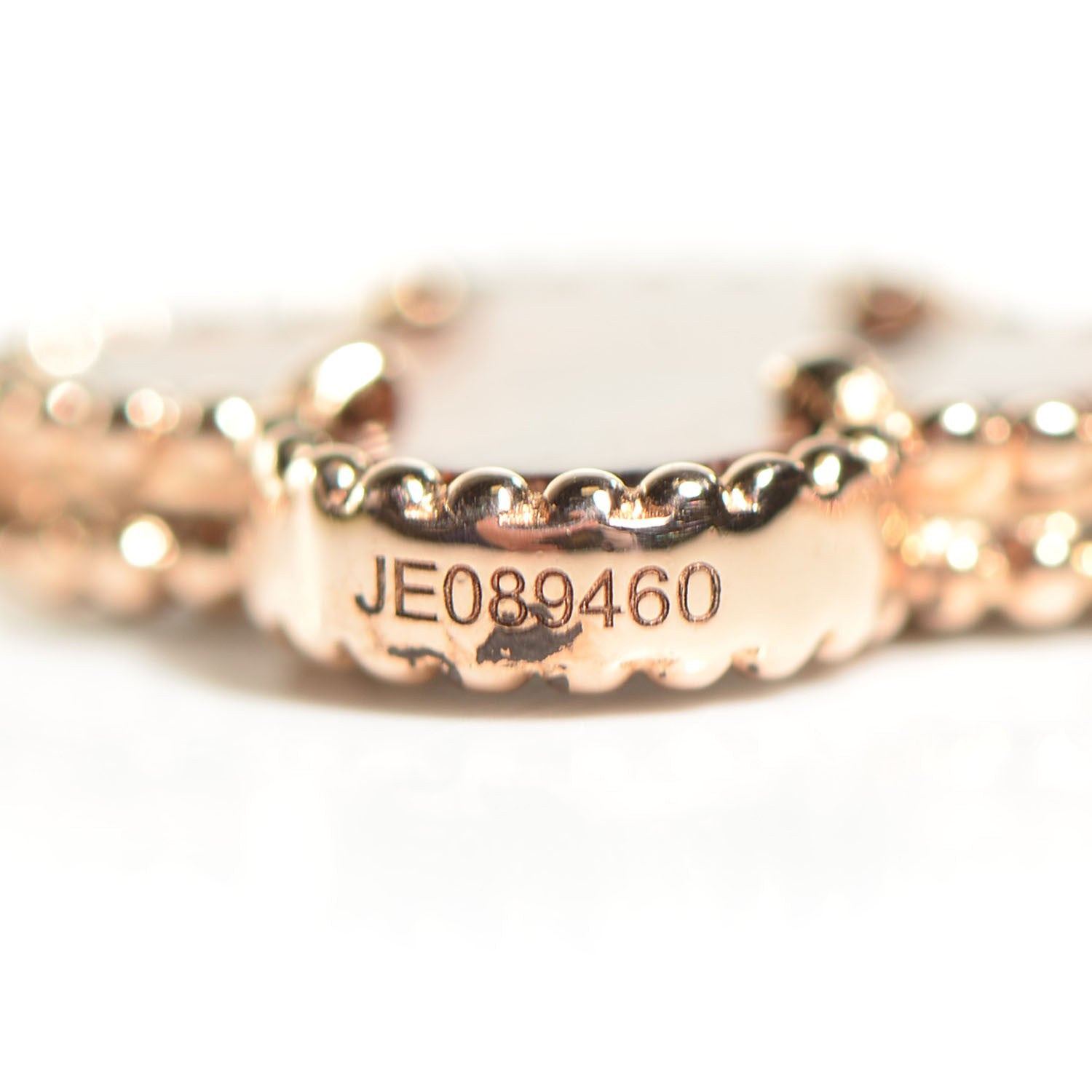 Van Cleef & Arpels 18K Rose Gold Letterwood 5 Motifs Vintage Alhambra Bracelet 4 of 6
