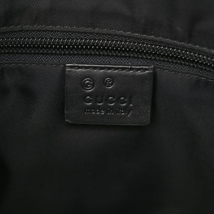 Gucci Techno Canvas Selleria Calfskin Web Small Flat Messenger Bag Black 6 of 10